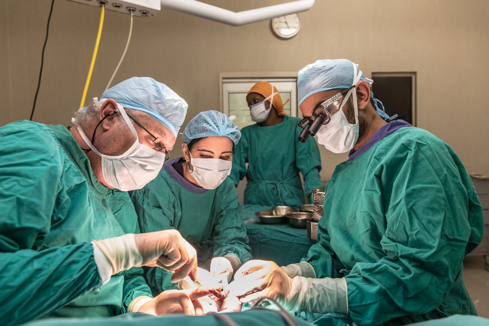 Robyn Midgley in the operating theatre